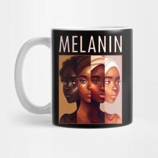 Afrocentric Melanin Shades Black Women Mug